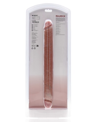 Double Gode Straight Slim 35.5 x 3.8cm Marron sextoys et accessoires sur La Boutique du Hard