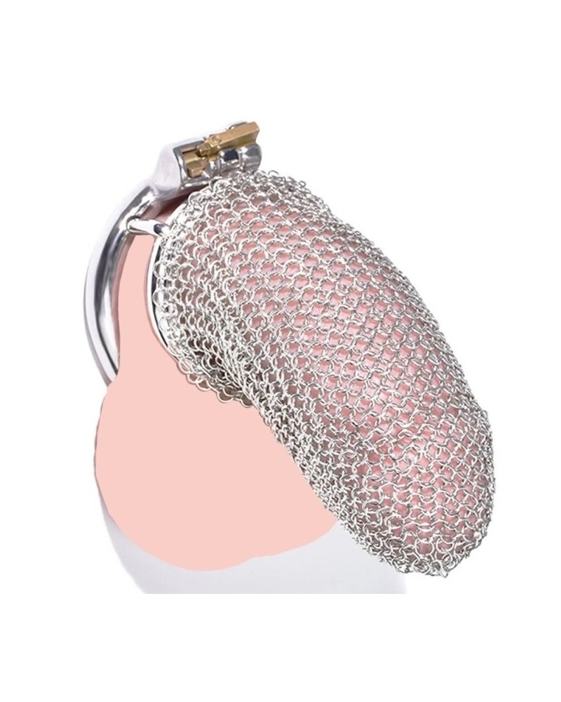 Cage de Chasteté en Métal Chainmail 9 x 3.7cm sextoys et accessoires sur La Boutique du Hard